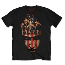 Marilyn Manson, Tričko Crown, Unisex, Čierna
