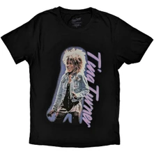Tina Turner, Tričko Vertical Logo, Unisex, Čierna