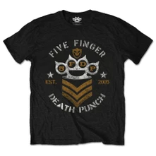 Five Finger Death Punch, Tričko Chevron, Unisex, Čierna