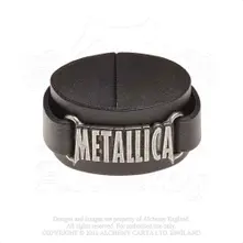 Metallica – Logo (Leather Wrist Strap) (Náramok)