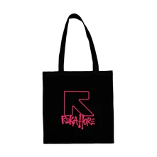 Ruka Hore, Taška Logo Hip Hop, Unisex, Čierna