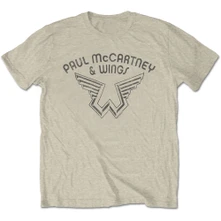Paul McCartney, Tričko Wings Logo, Unisex, Natural