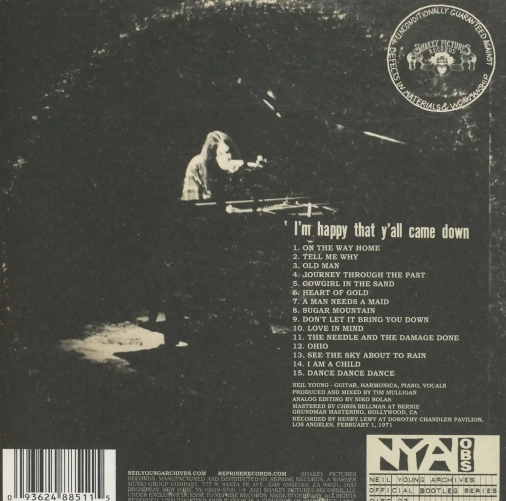 Neil Young – DOROTHY CHANDLER PAVILION 1971 (CD)