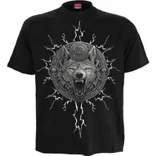 Unisex T-Shirt: Valhalla (Black) (Back Print) thumbnail