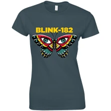 Blink 182, Tričko Butterfly, Žena, Modrá