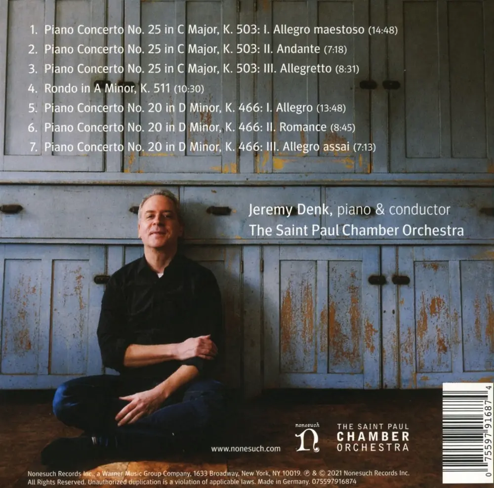 Jeremy Denk & The Saint Paul Chamber Orchestra – MOZART PIANO CONCERTOS (CD)
