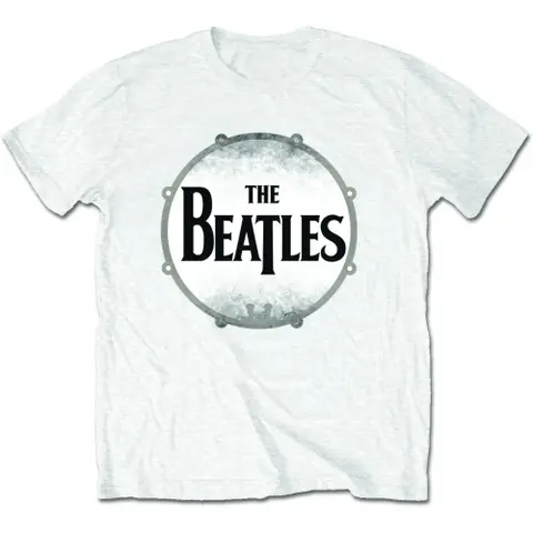 The Beatles – Tričko Drum Skin (Biela), Unisex, Biela
