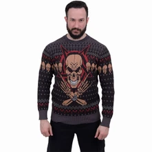 Unisex Jumper: Evil Rock (Black) (All Over Print) thumbnail