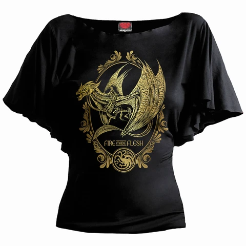 Ladies Latin Boatneck Top: Filigree (Black)