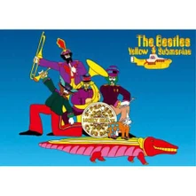 Pohľadnica Postcard: Yellow Submarine Band On Croc