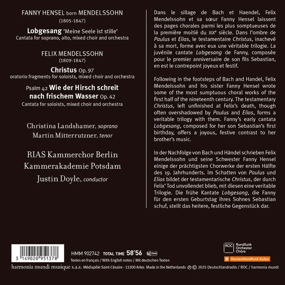 FANNY & FELIX MENDELSSOHN: SACRED MUSIC 1