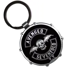 Avenged Sevenfold A7X, Kľúčenka Deathbat Crest Drum Double-Sided