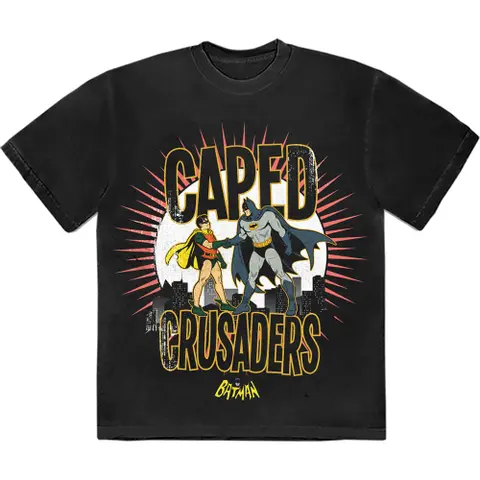 The Batman – Tričko Batman Caped Crusaders (Čierna), Unisex, Čierna