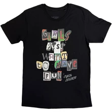 Cyndi Lauper, Tričko GJWTHF Cut Outs, Unisex, Čierna