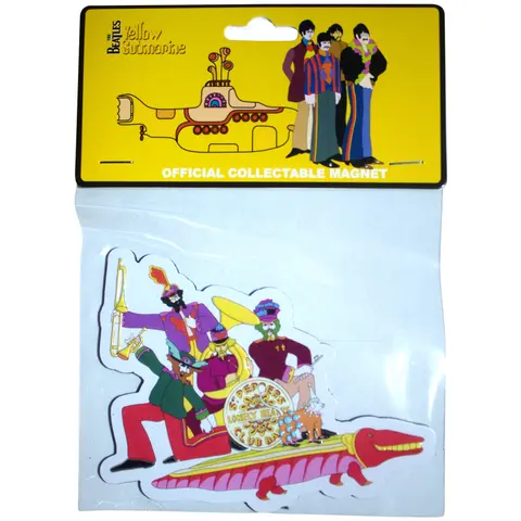 Fridge Magnet: Yellow Submarine Band On Croc Embossed