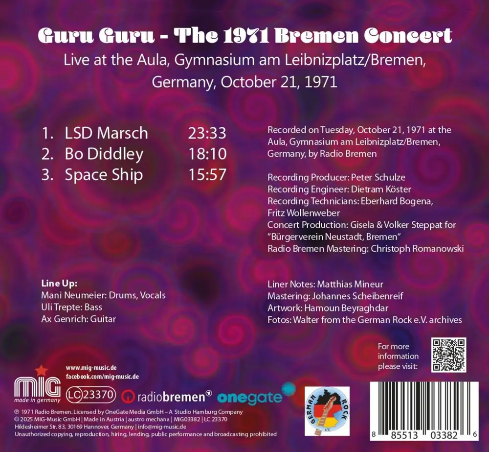 Guru Guru – THE 1971 BREMEN CONCERT (CD)