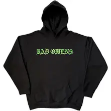 Unisex Pullover Hoodie: Green Angel (Black)(Back Print) thumbnail