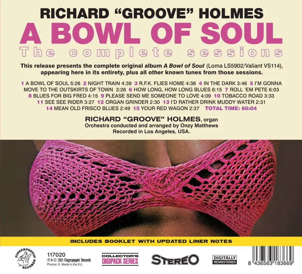 Richard "Groove" Holmes – HOLMES, RICHARD -GROOVE- - A BOWL OF SOUL (CD)