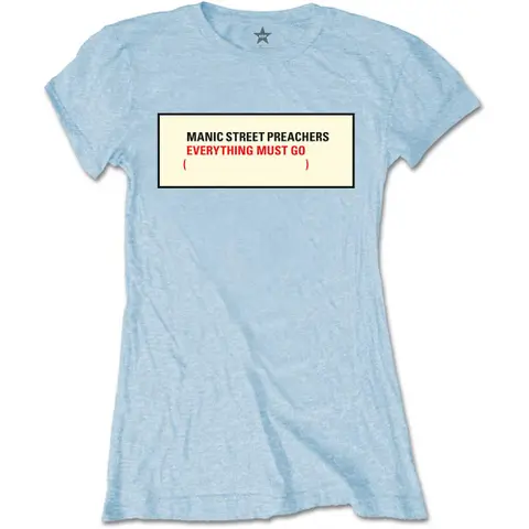 Manic Street Preachers – Tričko Everything Must Go (Modrá, Dámske), Žena, Modrá