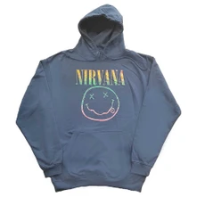 Nirvana, Mikina Sorbet Ray Smiley, Unisex, Modrá