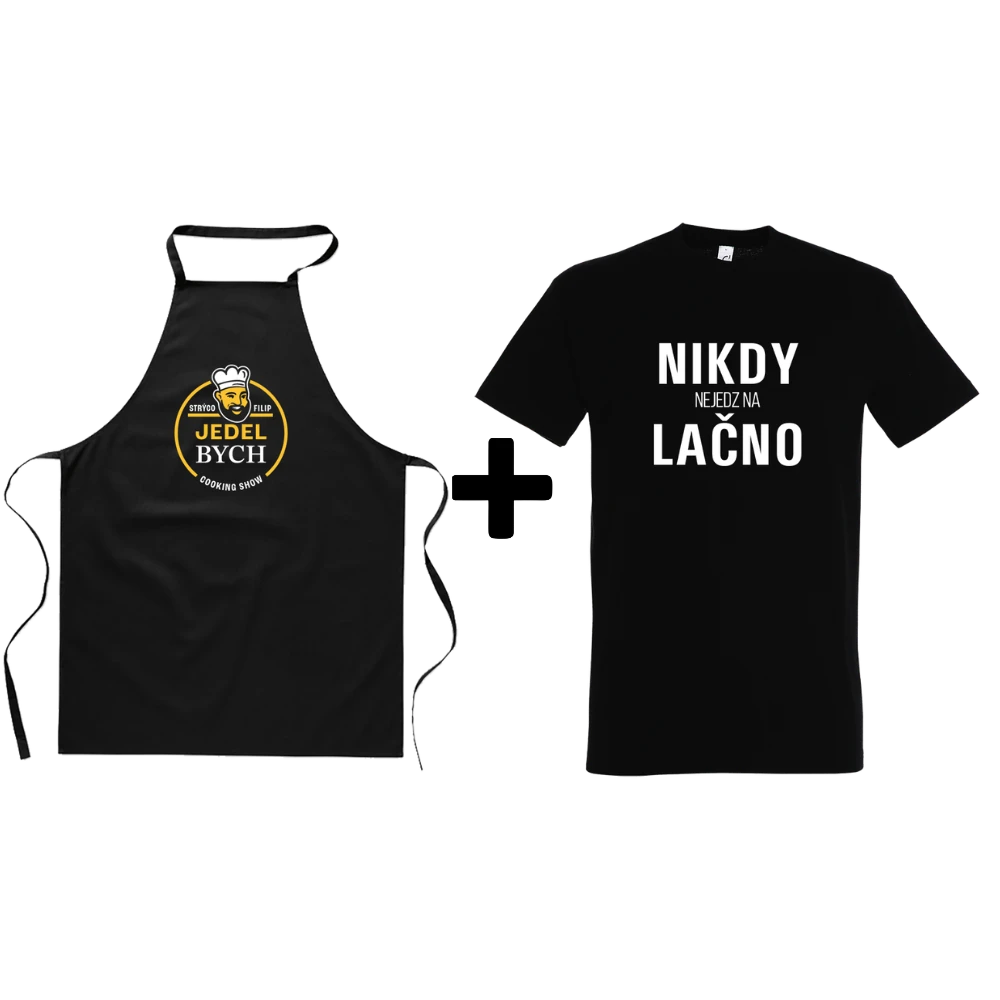 Zástera jedel bych + tričko Nikdy nejedz na lačno