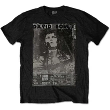 David Bowie, Tričko Ziggy, Unisex, Čierna