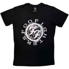 Foo Fighters, Tričko Wheel Logo Shadow, Unisex, Čierna