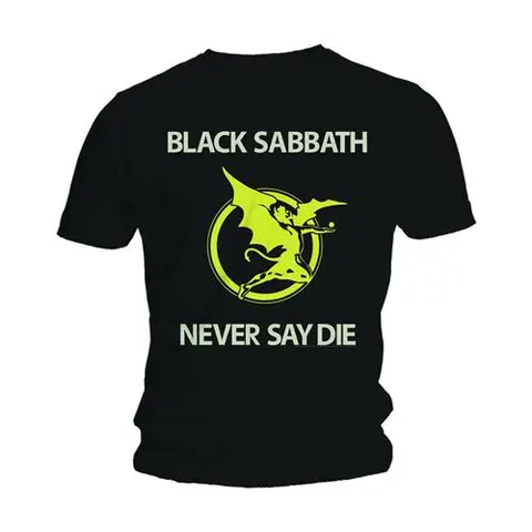 Black Sabbath – Tričko Never Say Die (Čierna), Unisex, Čierna