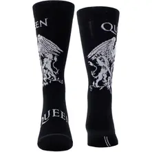 Unisex Crew Socks: White Crest (Black) (UK Size 6.5 - 11) thumbnail
