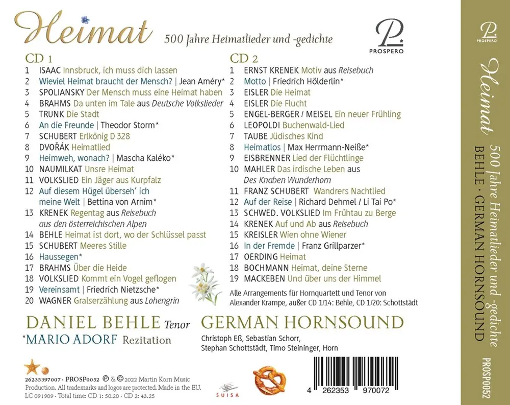 HEIMAT - 500 JAHRE HEIMATLIEDER UND -GEDICHTE