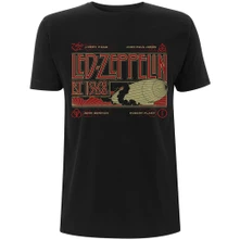Led Zeppelin, Tričko Zeppelin & Smoke, Unisex, Čierna
