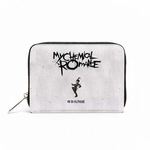 Zip Top Purse: Black Parade White (Multicolour)