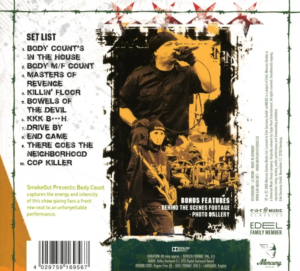SMOKE OUT FESTIVAL PRESENTS BODY COUNT FEATURING ICE-T