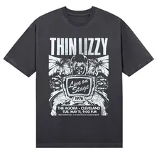 Unisex T-Shirt: Cleveland '76 Ticket (Black) (Back Print) thumbnail