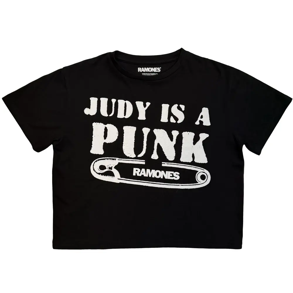 Ladies Crop Top: Judy Is A Punk (Black)