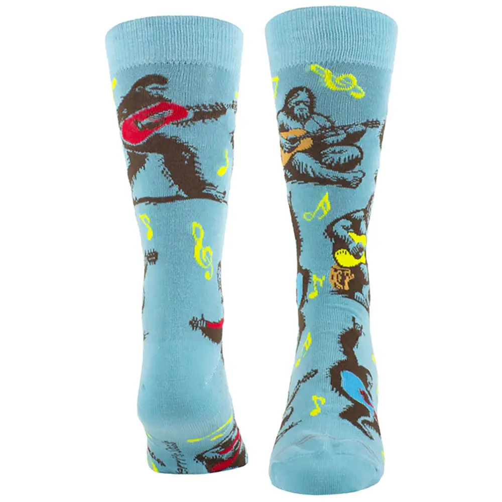 Unisex Crew Socks: Monkeys (Blue) (UK Size 6.5 - 11)
