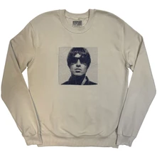 Crewneck Unisex Sweatshirt: Liam Embroidered Portrait (Cream) (Ex-Tour)