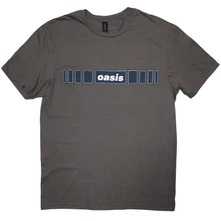 Oasis, Tričko Horizontal Bars Logo, Unisex, Šedá