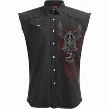 Unisex Worker Shirt: The Dead (Black) (Back Print) thumbnail