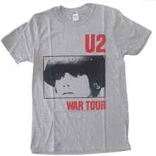 U2, Tričko War Tour, Unisex, Šedá