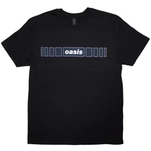Oasis, Tričko Horizontal Bars Logo, Unisex, Čierna