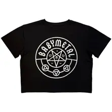 BABYMETAL, Croptop Ladies Crop Top: Logo (Black), Žena, Čierna