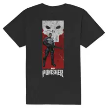 Punisher Holding Gun (Negra) (Camiseta)