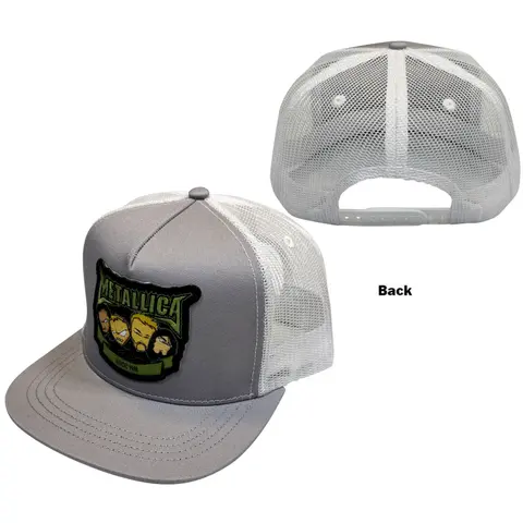 Unisex Mesh Snapback Cap: Squindo Since '81 (Grey & White)