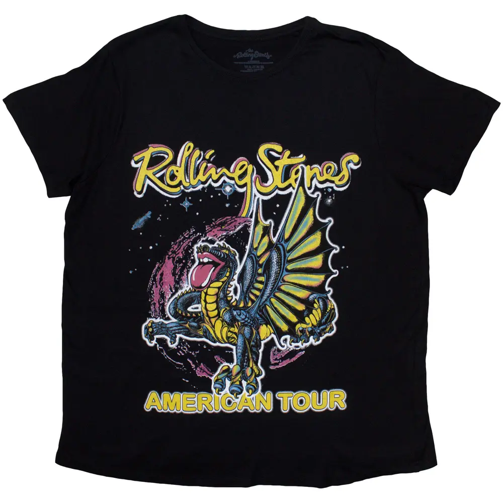 Ladies T-Shirt: American Tour Dragon (Black)