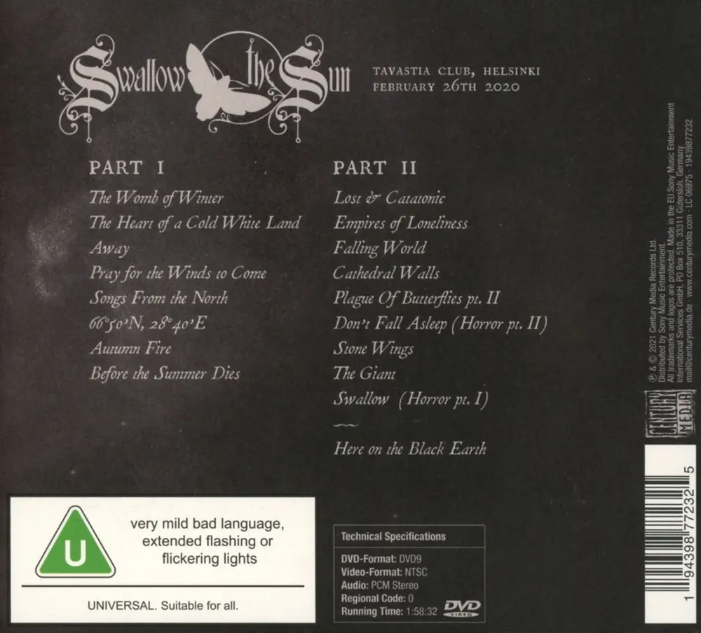 Swallow the Sun – 20 Years of Gloom, Beauty and Despair - Live in Helsinki (CD)