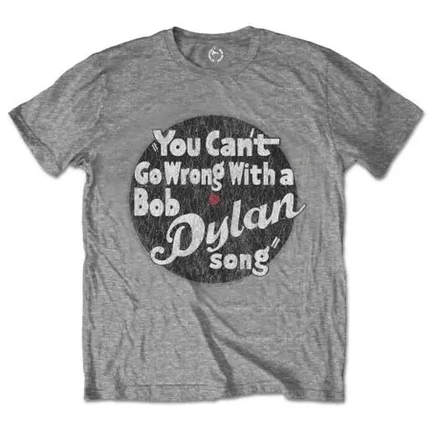 Bob Dylan – Tričko You can't go wrong (Šedá), Unisex, Šedá