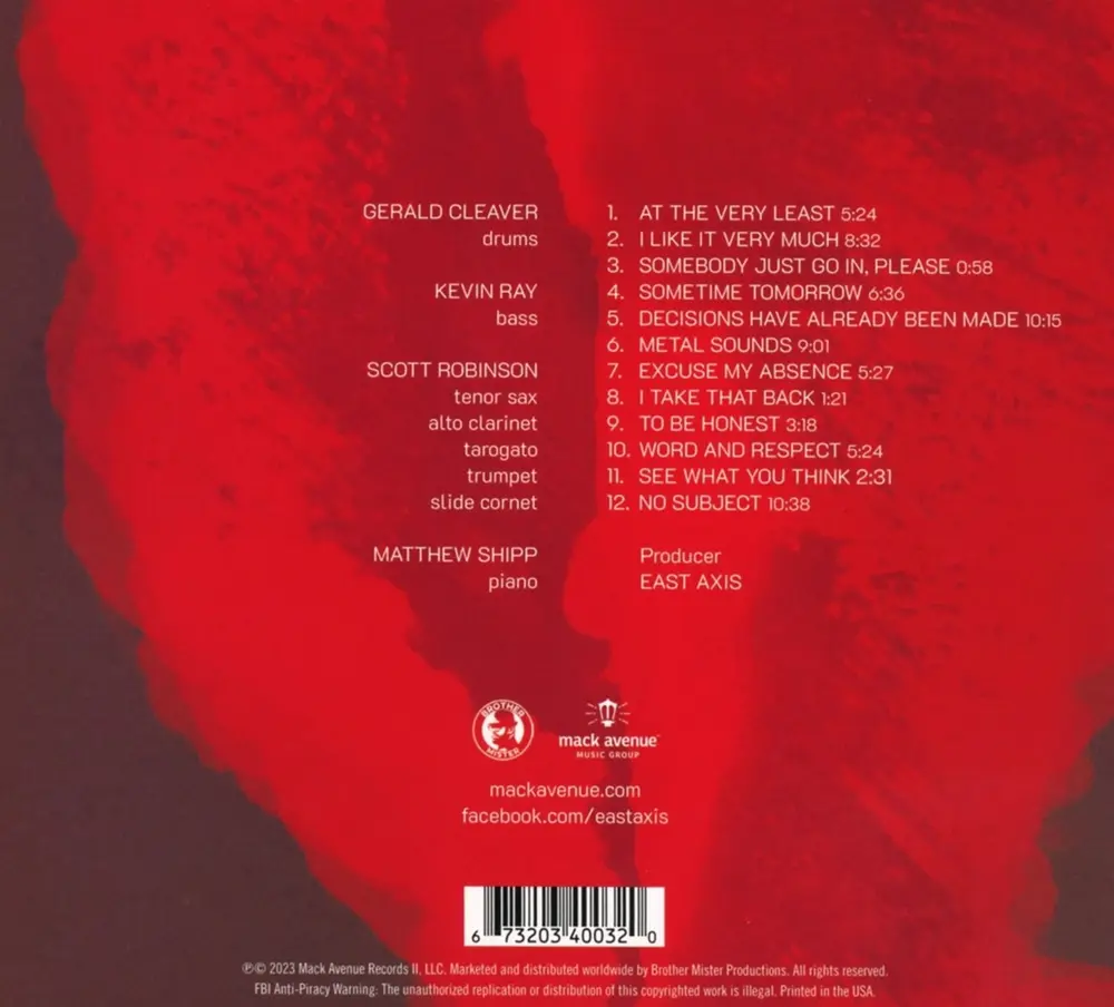 East Axis – NO SUBJECT (CD)