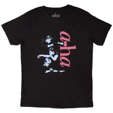 a-ha, Tričko Vertical Logo, Unisex, Čierna