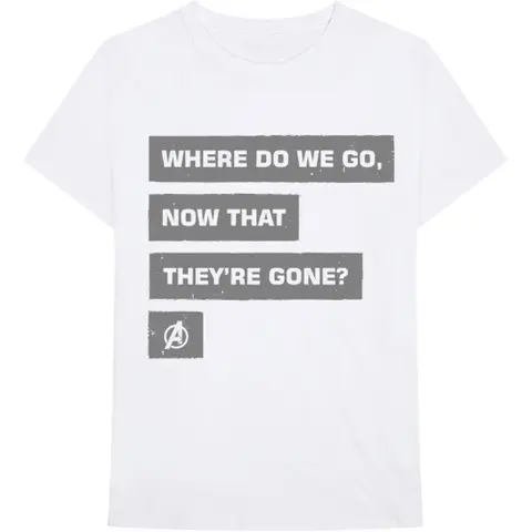 Tričko Avengers Now That They're Gone (Biela), Unisex, Biela